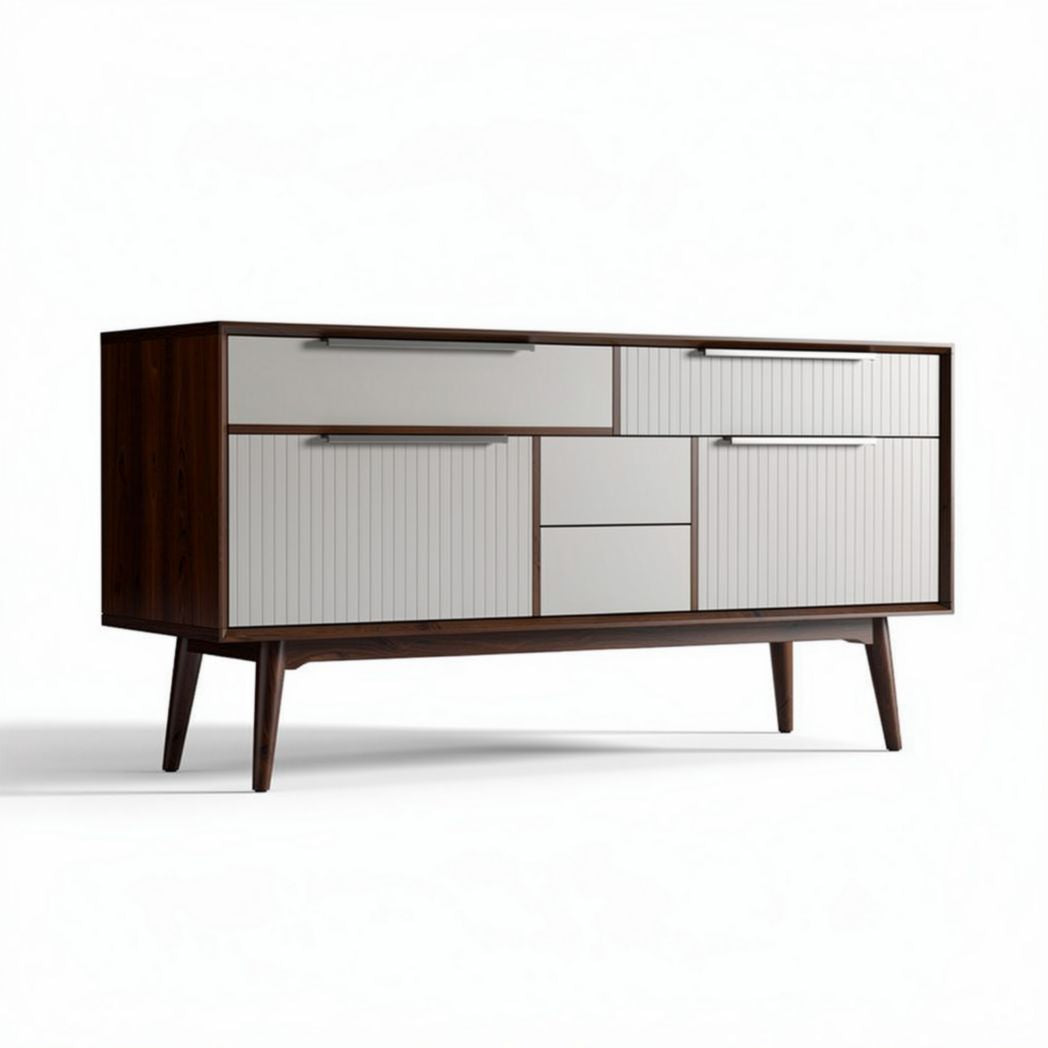 Modern wooden sideboard with storage drawers and sleek design 150 x 40 x 75cm