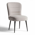 Upholstered dining chair with fabric cover and black wooden legs 45 x 45 x 85cm